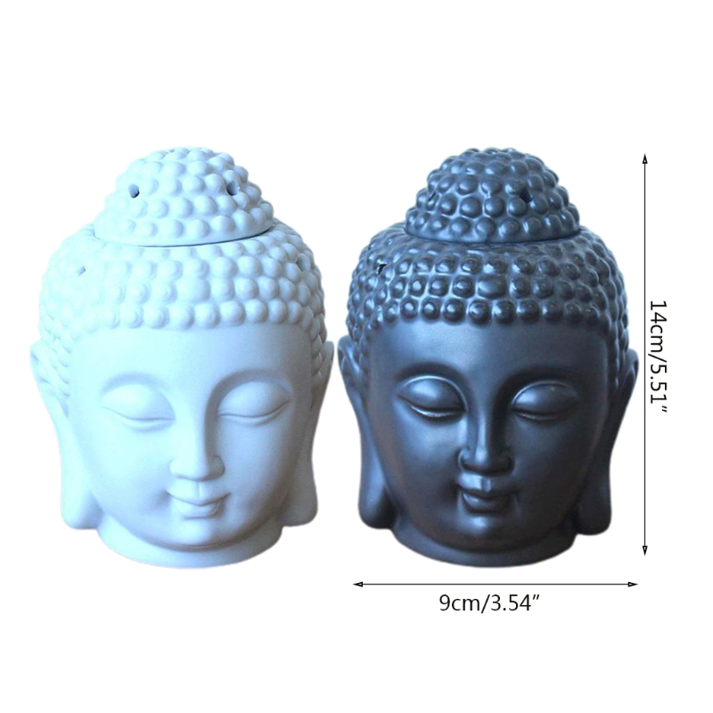 Ceramic Oil Burner - 세라믹 부처님 머리 아로마 오일 버너