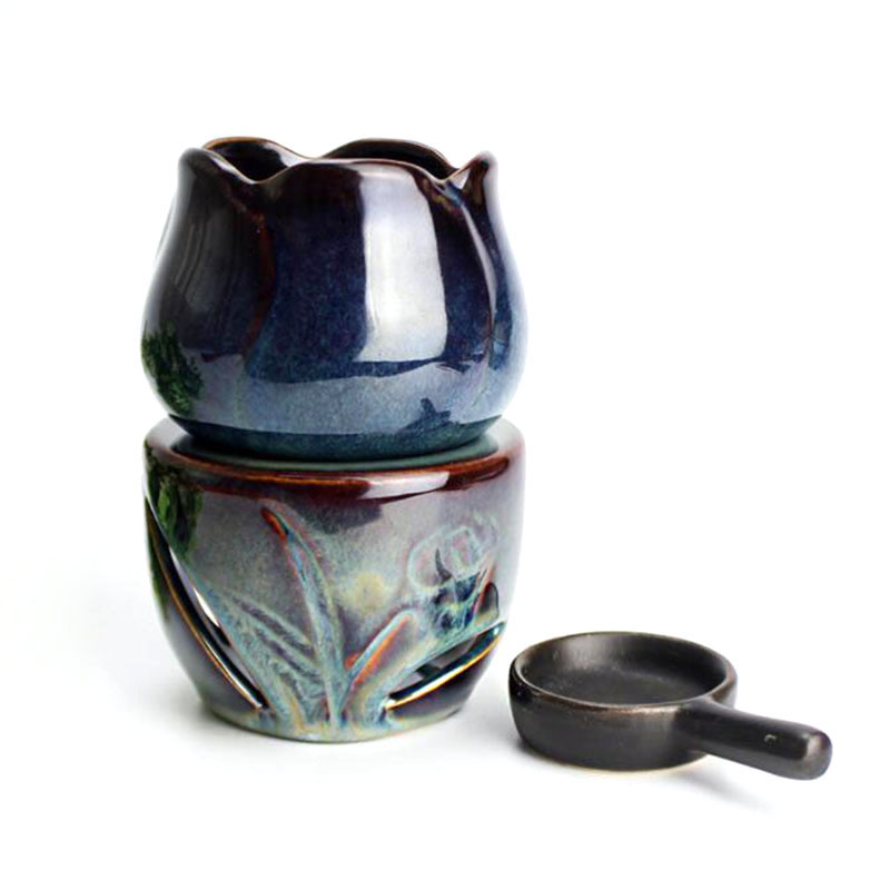 Ceramic Oil Burner - 대용량 분할 아로마 버너 양초, 아로마