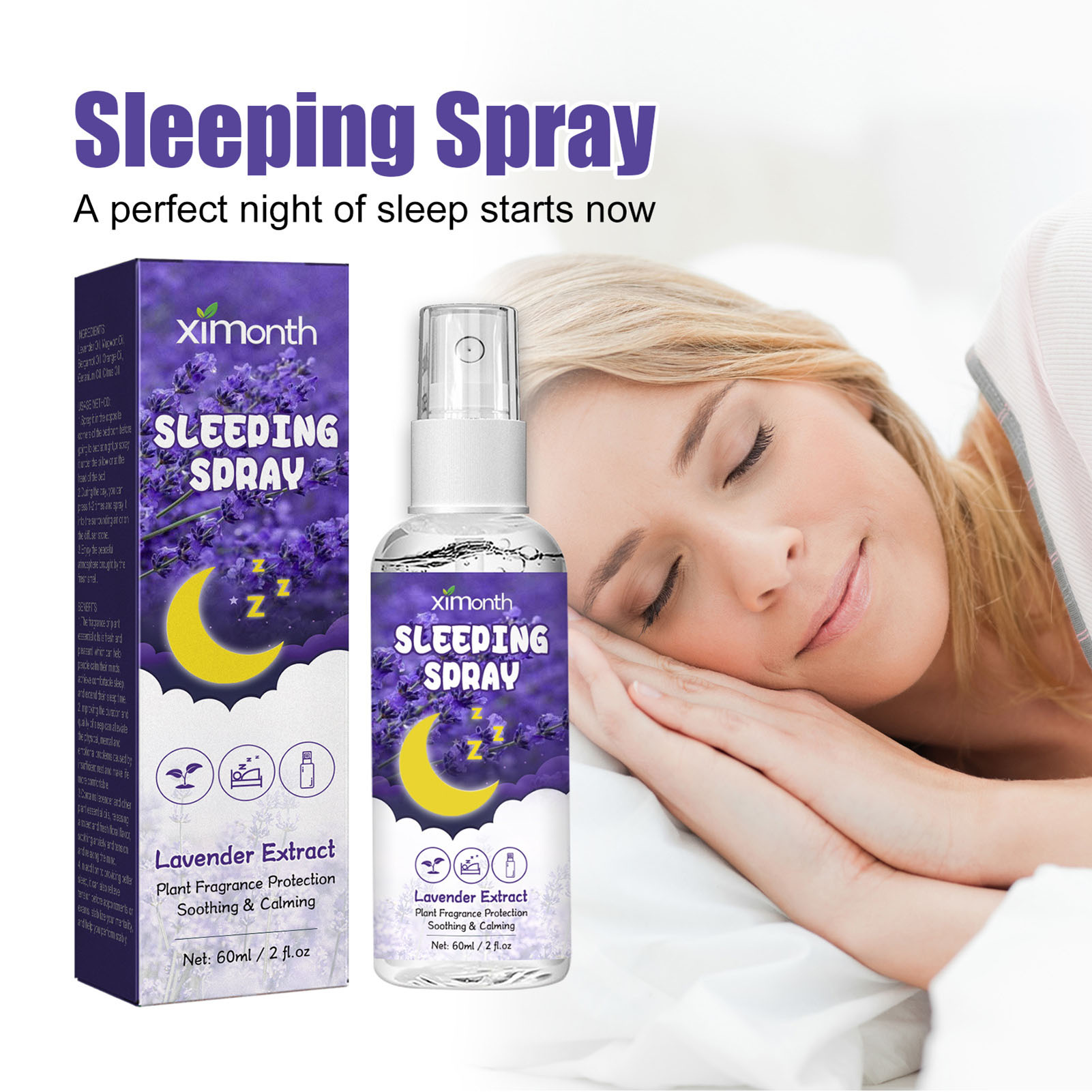 Lavender Pillow Spray - 60ml 수면 전 진정 라벤더 수면