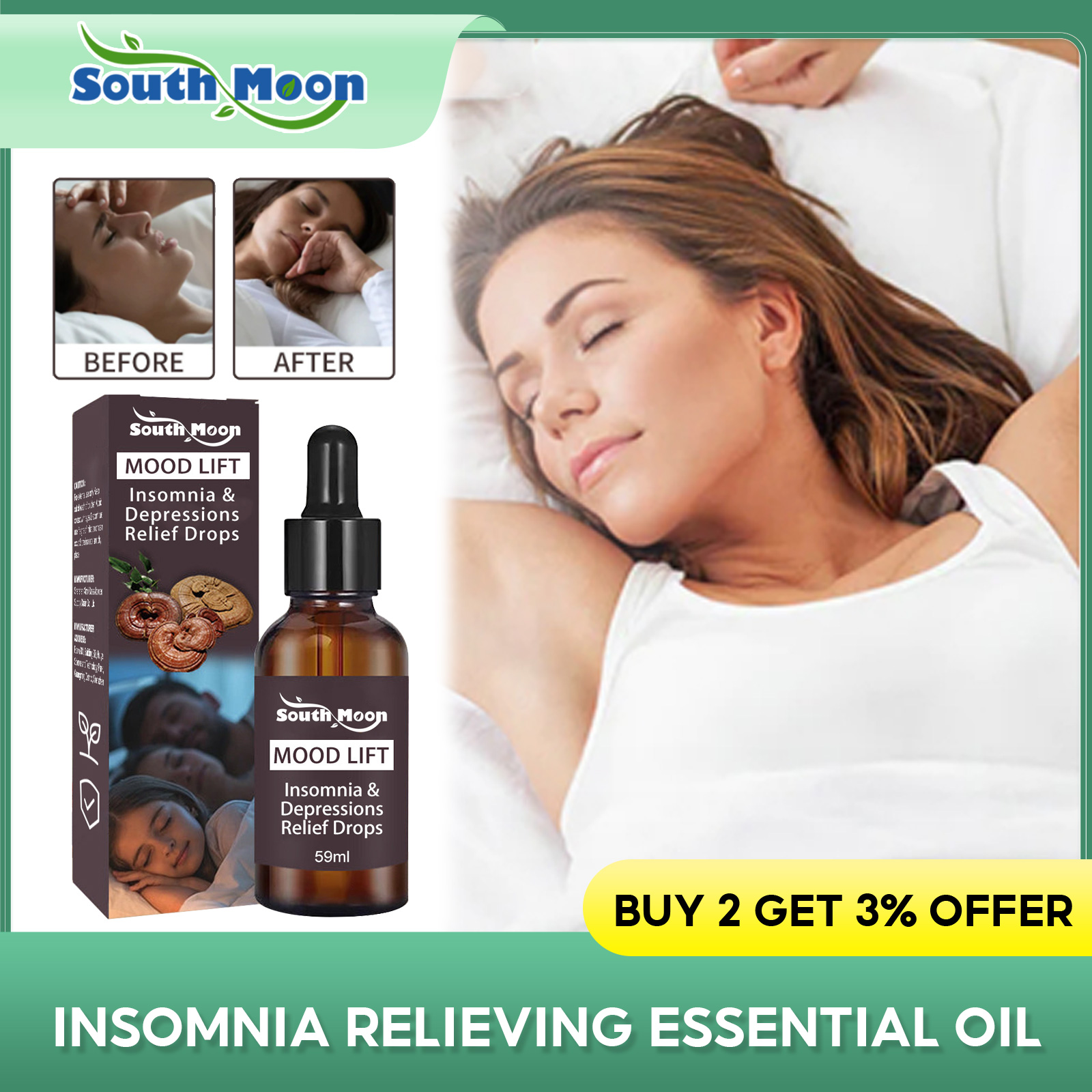 Lavender Pillow Spray - 불면증 치료는 깊은 잠 머리 통증