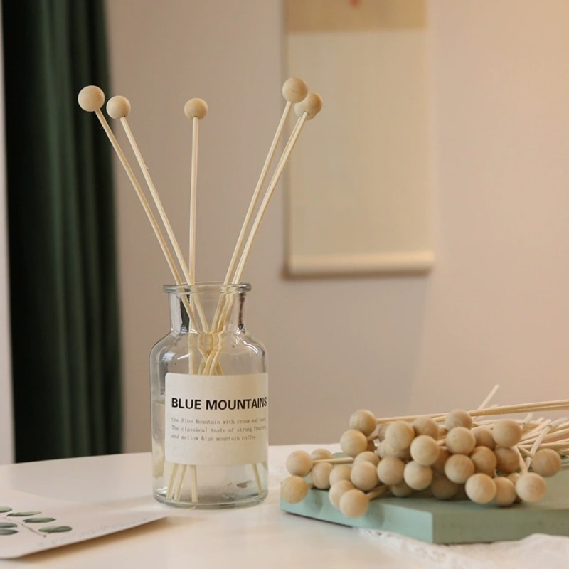 Home Fragrance Kit - 30 개/몫 Fireless 나무 공 아로마