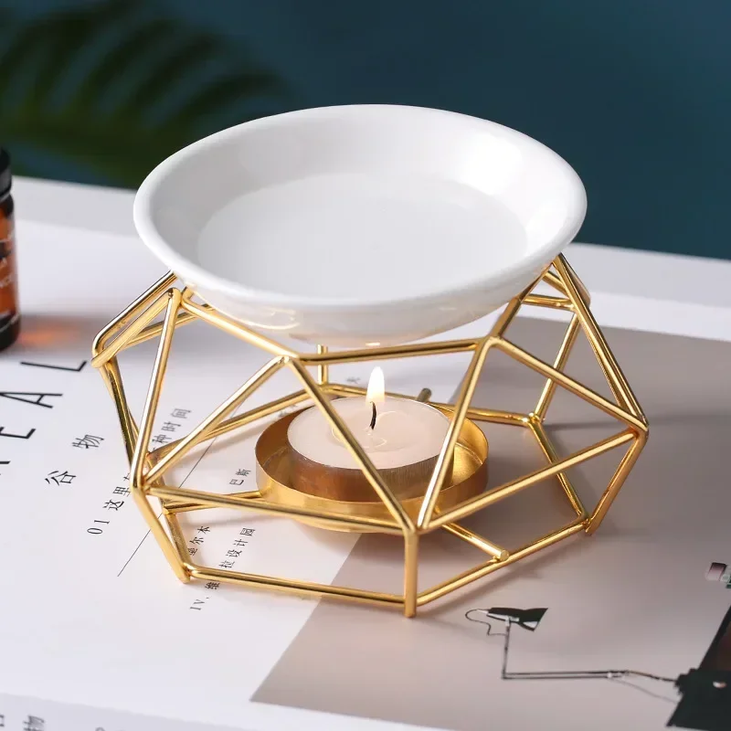 Ceramic Oil Burner - 1개 로맨틱 세라믹 티라이트 캔들 홀더