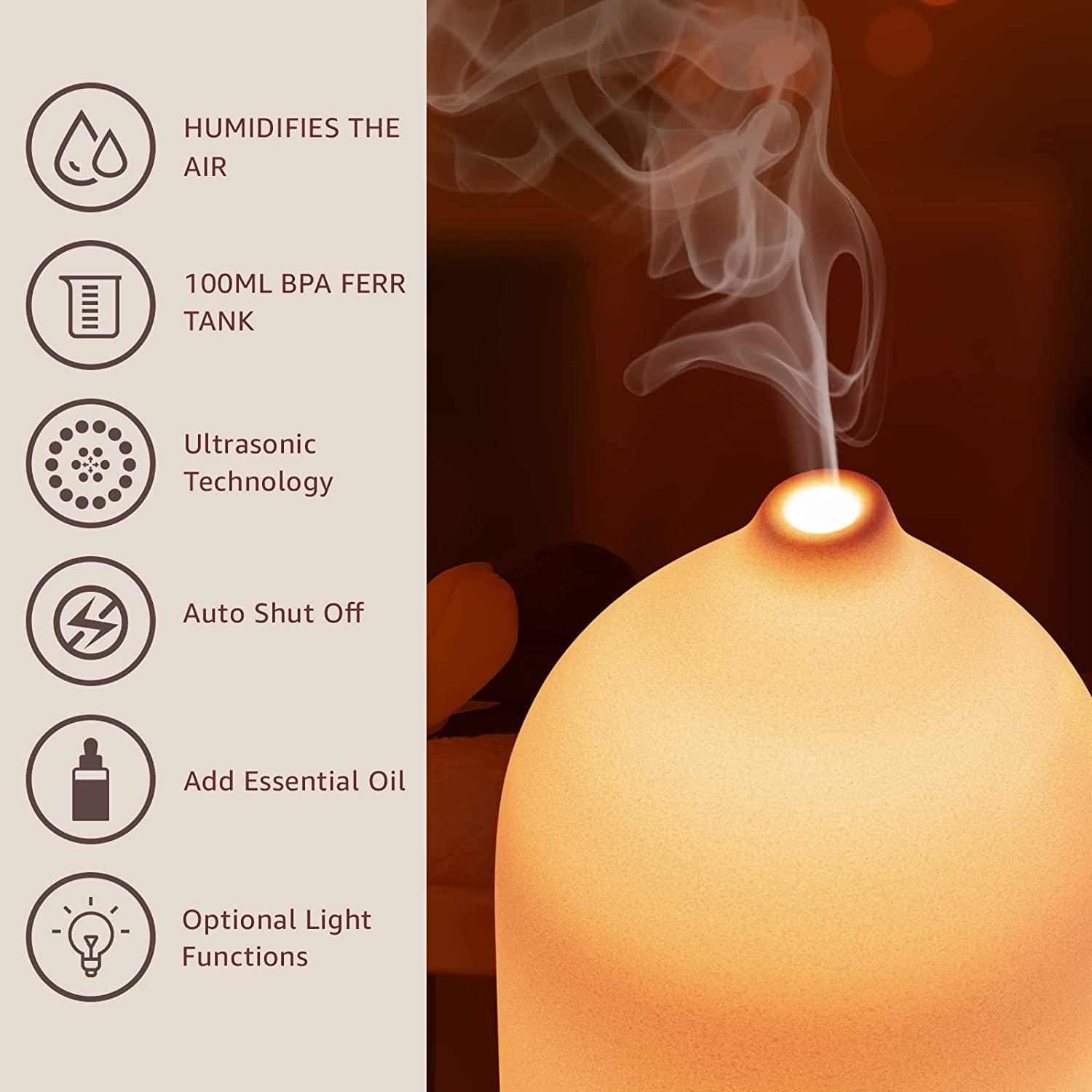 침실 홈 오피스용 100ml 세라믹 에센셜 오일 디퓨저 - Ceramic Oil Burner 리뷰 및 가격