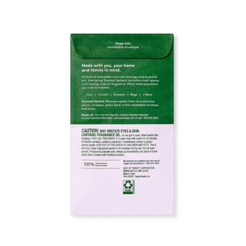 라벤더 & 베르가못 향기로운 방향제 사셰, 서랍과 옷장 - Home Fragrance Bergamot 리뷰 및 가격
