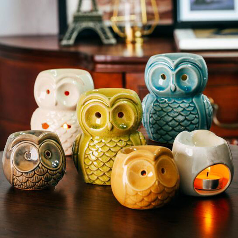 세라믹 아로마 테라피 버너 올빼미 아로마 오일 램프 선 - Ceramic Oil Burner 리뷰 및 가격