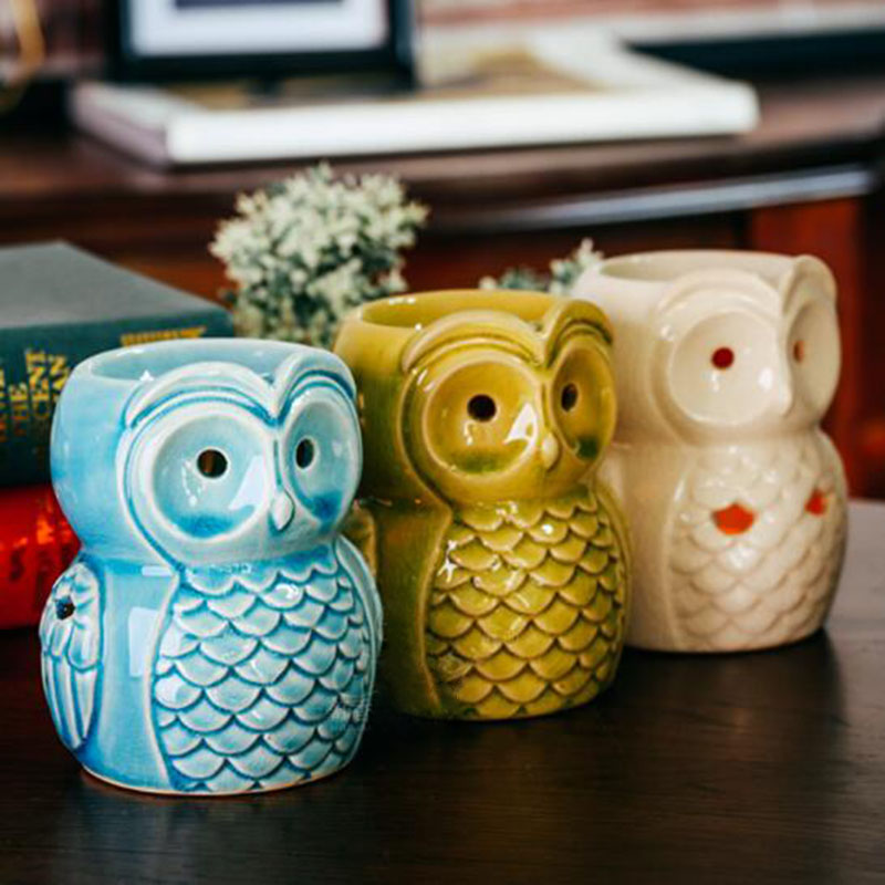 세라믹 아로마 테라피 버너 올빼미 아로마 오일 램프 선 - Ceramic Oil Burner 리뷰 및 가격